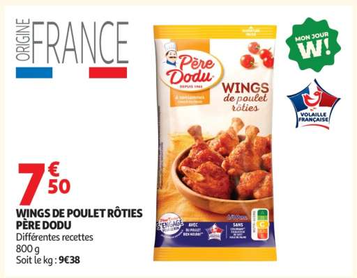 WINGS DE POULET RÔTIES PÈRE DODU
