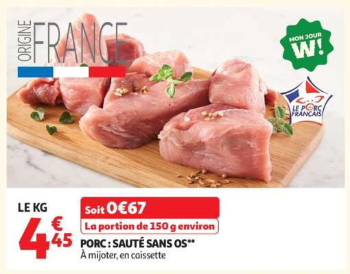 Porc : Sauté Sans Os