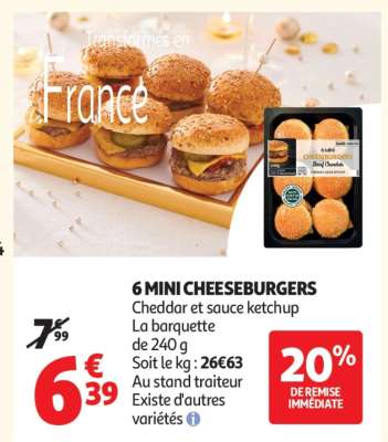 6 Mini Cheeseburgers