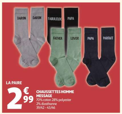 Chaussettes Homme Message