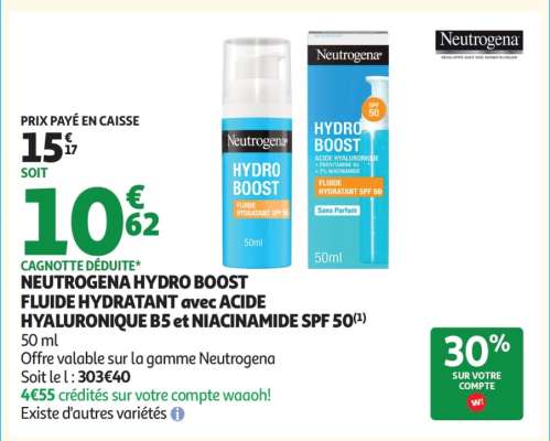 NEUTROGENA HYDRO BOOST FLUIDE HYDRATANT