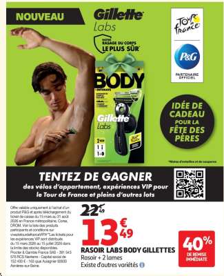 RASOIR LABS BODY GILLETTES