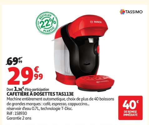 CAFETIÈRE À DOSETTES TAS113E
