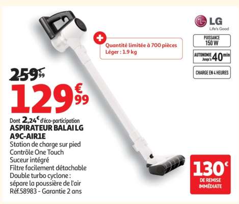 ASPIRATEUR BALAI LG A9C-AIR1E