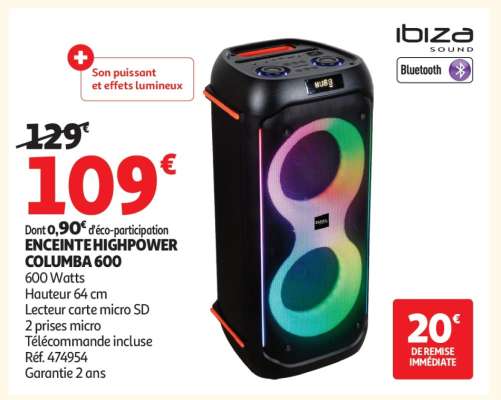 ENCEINTE HIGH POWER COLUMBA 600