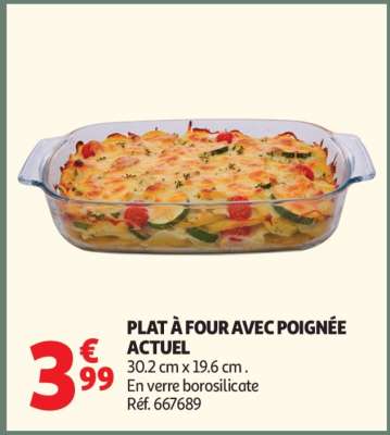 PLAT À FOUR AVEC POIGNÉE ACTUEL