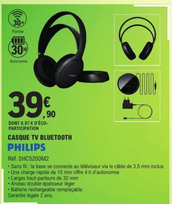 CASQUE TV BLUETOOTH PHILIPS