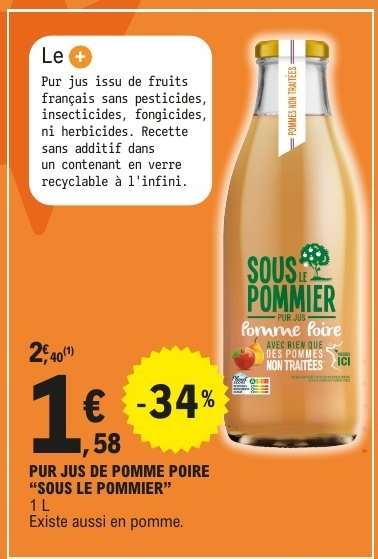 PUR JUS DE POMME POIRE "SOUS LE POMMIER"