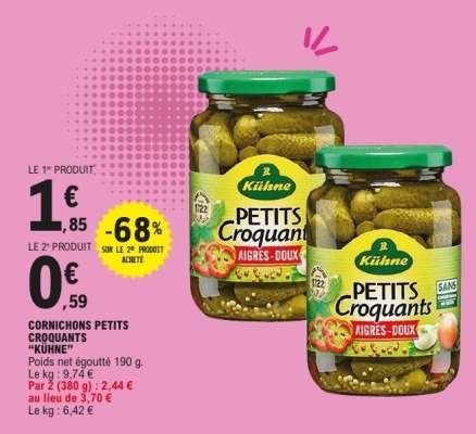 CORNICHONS PETITS CROQUANTS "KÜHNE"