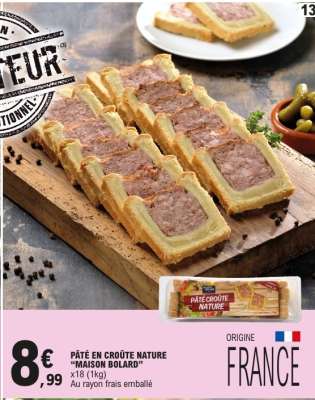 PÂTÉ EN CROÛTE NATURE "MAISON BOLARD"