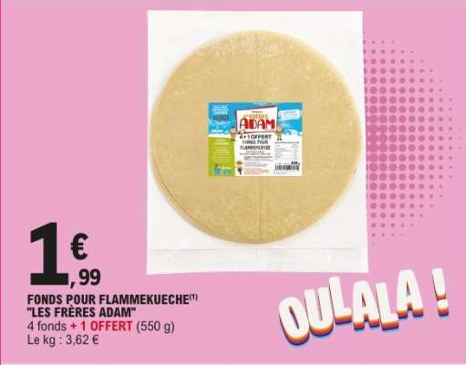 Fonds pour flammekueche LES FRÈRES ADAM