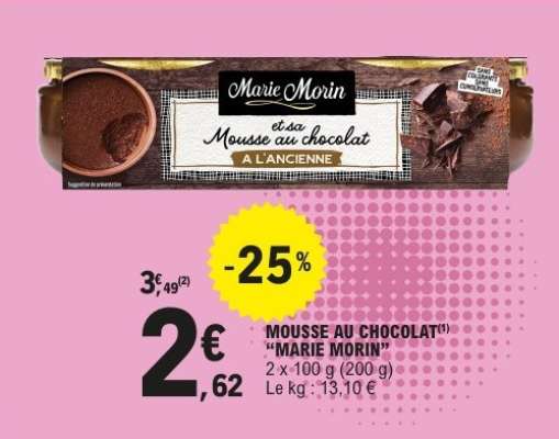Mousse Au Chocolat Marie Morin