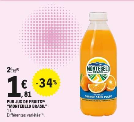 PUR JUS DE FRUITS "MONTEBELO BRASIL"