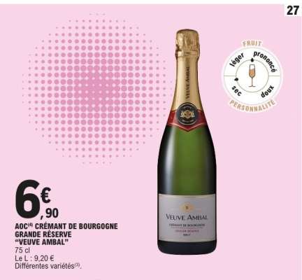 AOC Crémant de Bourgogne Grande Réserve 'Veuve Ambal'