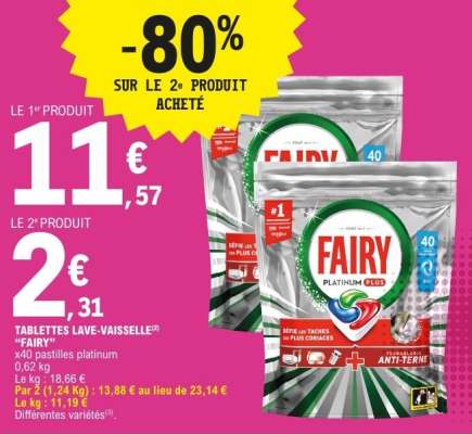 Tablettes Lave-Vaisselle Fairy