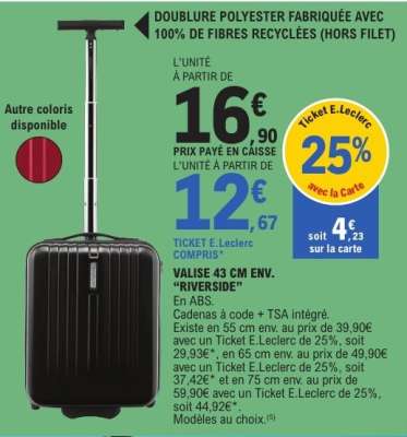 VALISE 43 CM ENV. "RIVERSIDE"