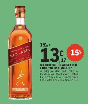 BLENDED SCOTCH WHISKY RED LABEL “JOHNNIE WALKER”