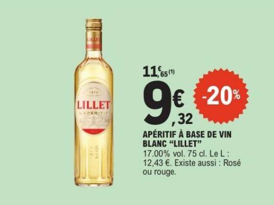 Apéritif à base de vin blanc 'Lillet'