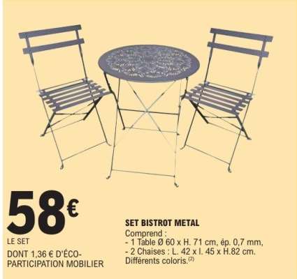 SET BISTROT MÉTAL