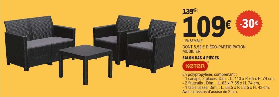 SALON BAS 4 PIÈCES