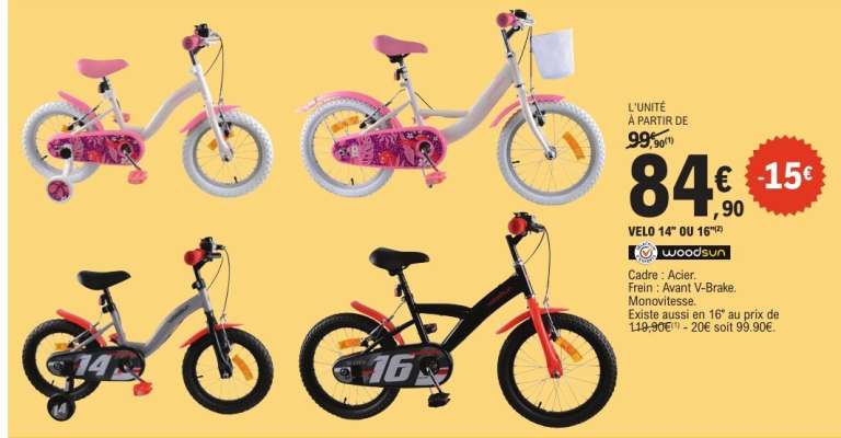 Vélo 14" ou 16"