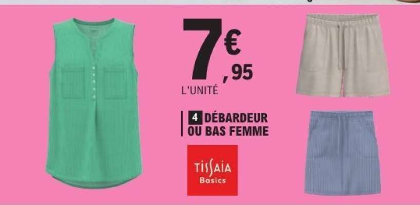 Tissaia Basics Débardeur ou Bas Femme