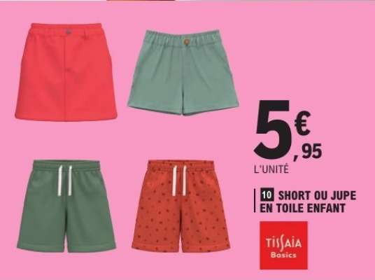SHORT OU JUPE EN TOILE ENFANT