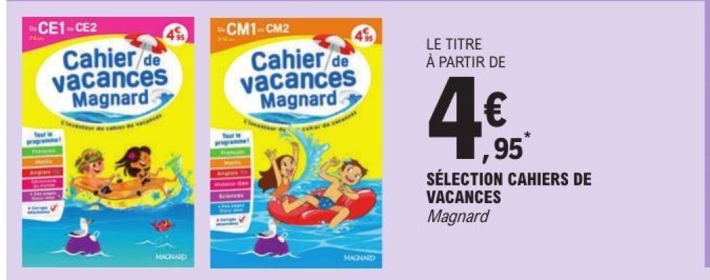 Cahier de vacances Magnard