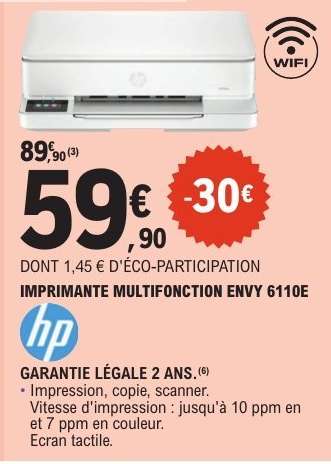 IMPRIMANTE MULTIFONCTION ENVY 6110E