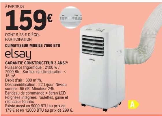 CLIMATISEUR MOBILE 7000 BTU
