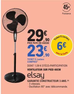 VENTILATEUR SUR PIED 40CM