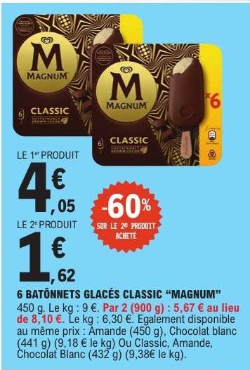 6 Bâtonnets Glacés Classic 'Magnum'