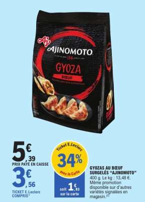 GYOZAS AU BOEUF SURGELÉES “AJINOMOTO”