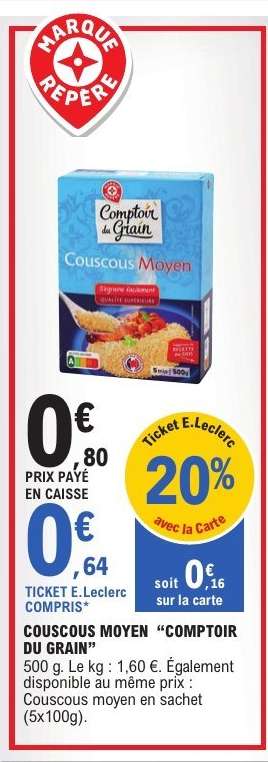 Couscous Moyen 'Comptoir du Grain'