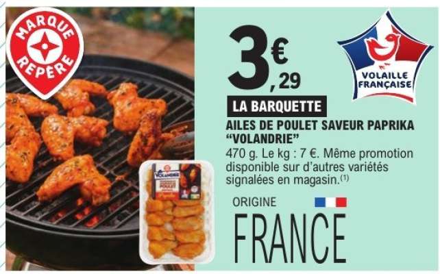 AILES DE POULET SAVEUR PAPRIKA "VOLANDRIE"