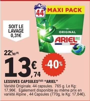 LESSIVES CAPSULES “ARIEL”