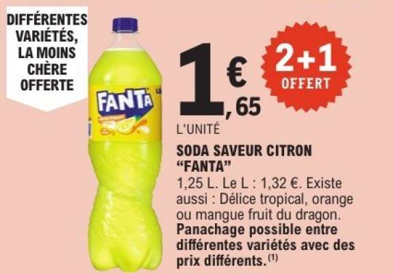 Soda Saveur Citron "Fanta"