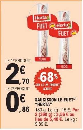 Saucisson Le Fuet 'Herta'