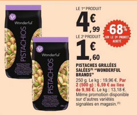 Pistaches Grillées Salées 'Wonderful Brands'