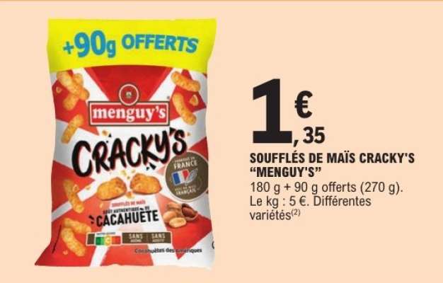 SOUFFLÉS DE MAÏS CRACKY'S MENGUY'S