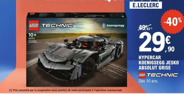 LEGO TECHNIC Hypercar Koenigsegg Jesko Absolut Grise