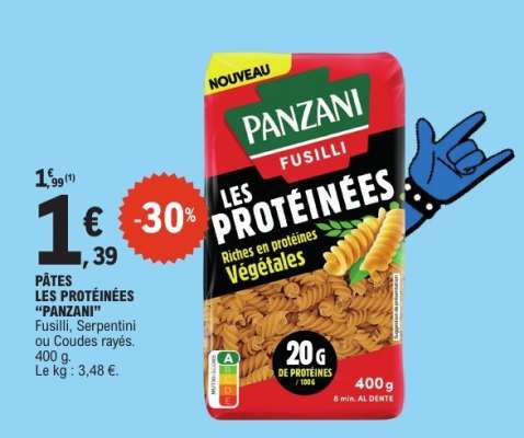 PÂTES LES PROTÉINÉES “PANZANI”
