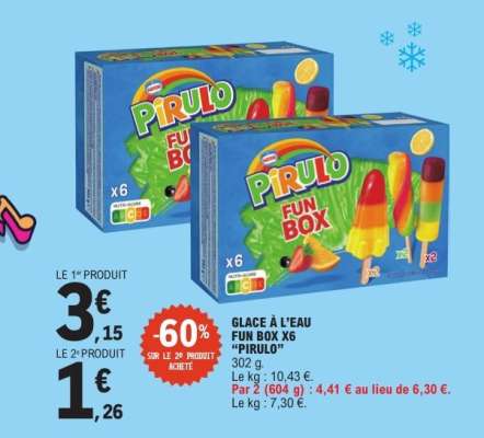 Glace à l'eau Fun Box x6 "Pirulo"
