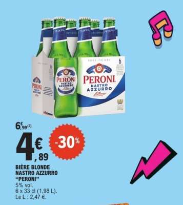 BIÈRE BLONDE NASTRO AZZURRO “PERONI”