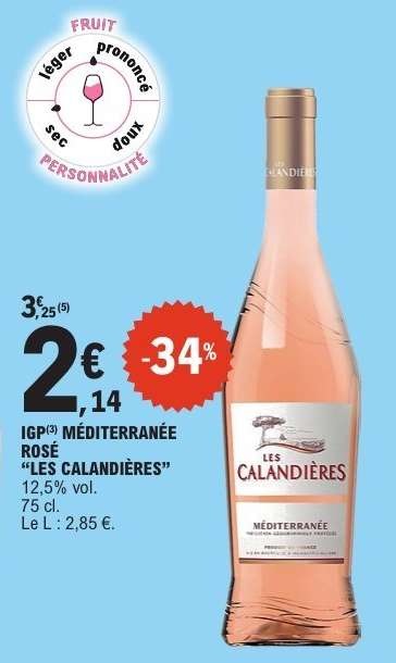 IGP MÉDITERRANÉE ROSÉ LES CALANDIÈRES