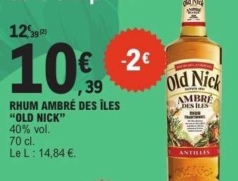 RHUM AMBRÉ DES ILES OLD NICK