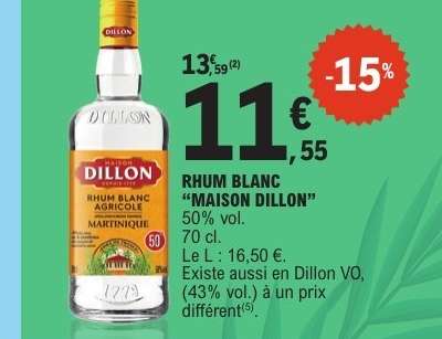 RHUM BLANC “MAISON DILLON”