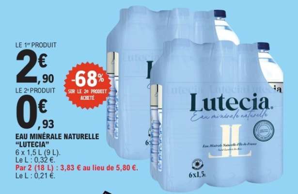 Eau Minérale Naturelle 'Lutécia'