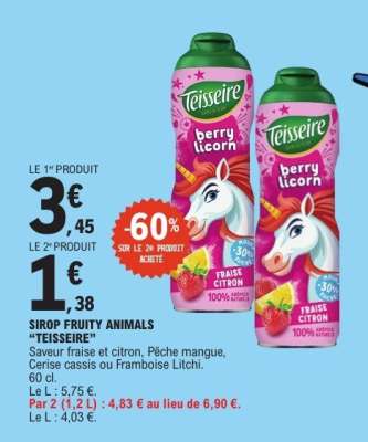 SIROP FRUITY ANIMALS “TEISSEIRE”