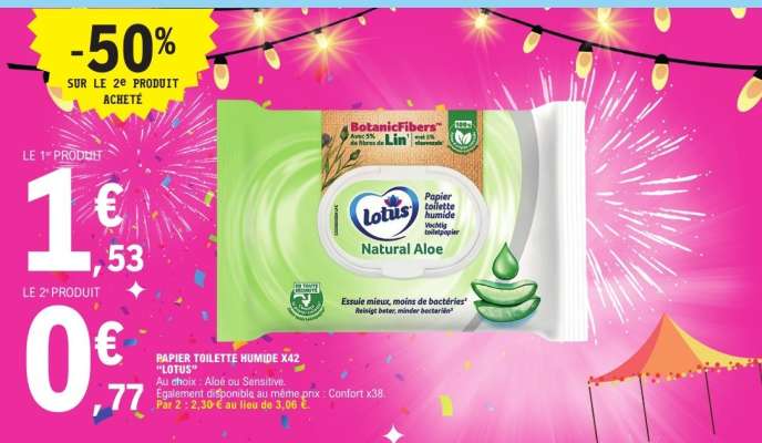 Papier Toilette Humide X42 'Lotus'